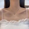 Luxury Zircon Butterfly Pendant Necklace Stainless Steel Fashion Simple Choker Jewelry Birthday Gifts For Women Girls