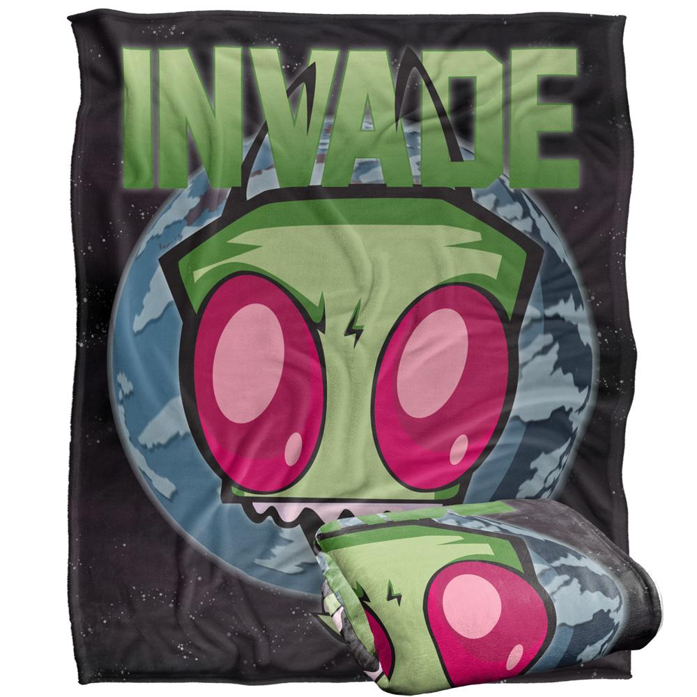 Invader Zim Invade Silky Supersoft Blanket