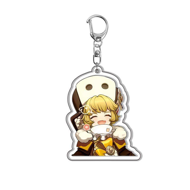 Acrylic Keychains Honkai Star Rail Tingyun Elysia Asta Herta Jing Yuan March 7th Yanqing Key Chain A String Bag Backpack Pendant