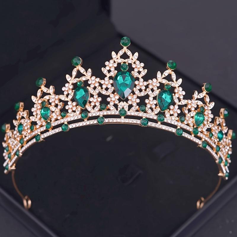 Baroque Vintage Crystal Rhinestone Crowns With hair comb Diadems Headbands For Women Bride Wedding Hair Accessories Jewelry NONE