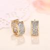 Two Tone Filigree Huggie Hoop Earrings for Women Vintage Lace Pattern Small Hoop Earrings Elegant Daily Jewelry