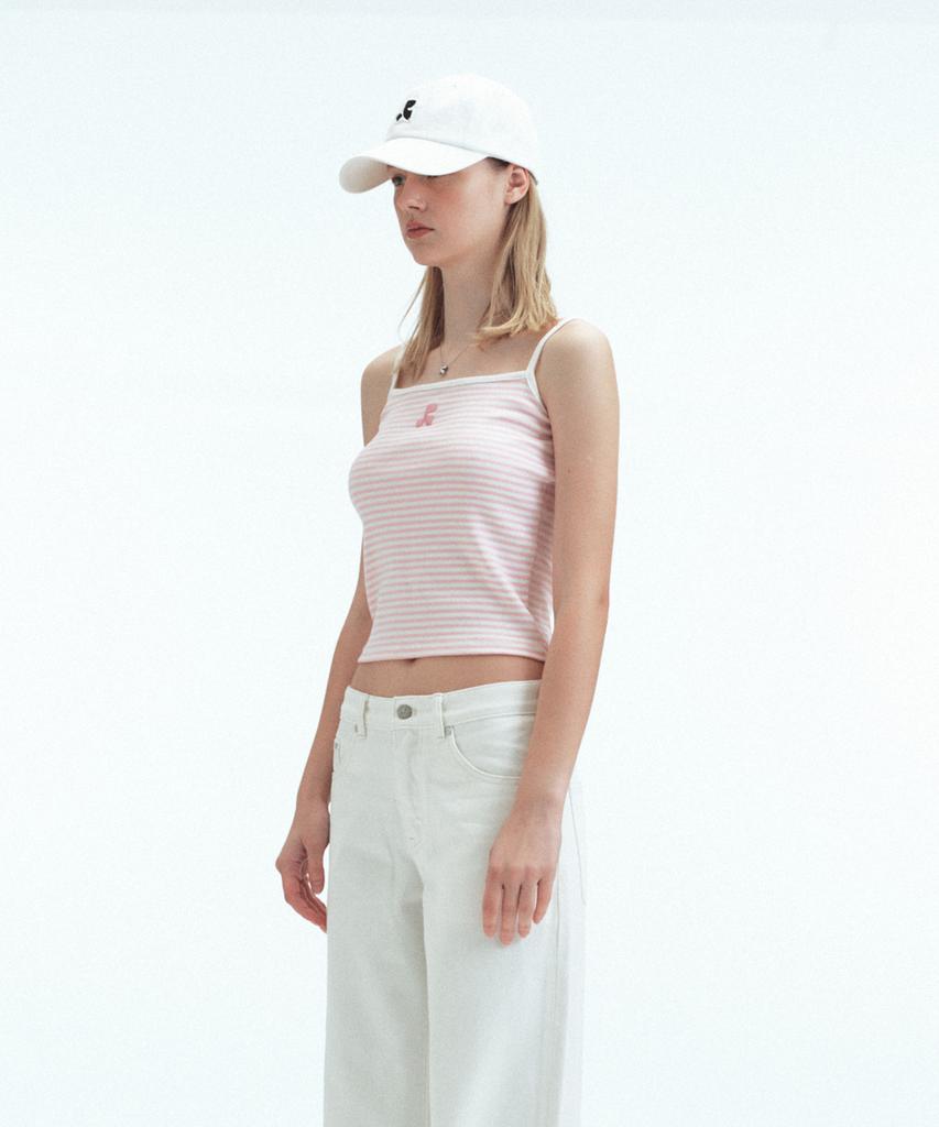 REST&RECREATION Raw-Edge Logo Cap - White