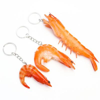 Food Pendant Children's Toy Key Ring PVC Simulation Imitation Food Keychain Shrimp Keychain
