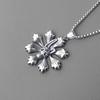 European and American Jewelry Titanium Steel Pendant Retro Trendy Men's Flower Skull Necklace