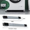 Heavy Duty Adjustable Appliance Rollers with Brake Telescopic Mobile Base Wheels for Washing Machine Fridge Furniture