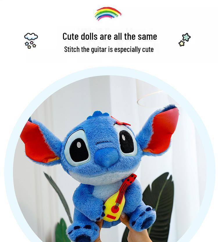 New Stitch Guitar Plush Toy - Lilo & Stitch Claw Machine Exchange Birthday Gift