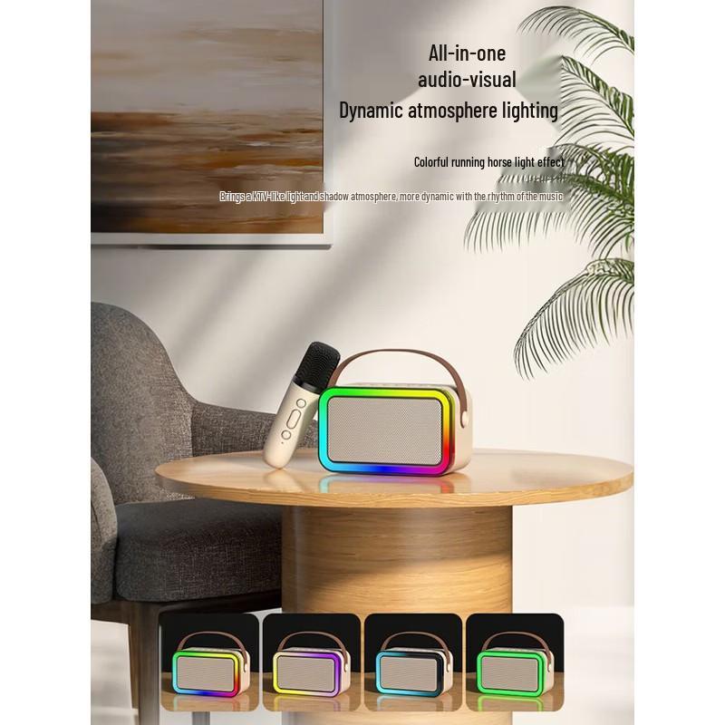 Newmine DP07 Portable Karaoke System with Dual Microphones CN plug (adapter included)