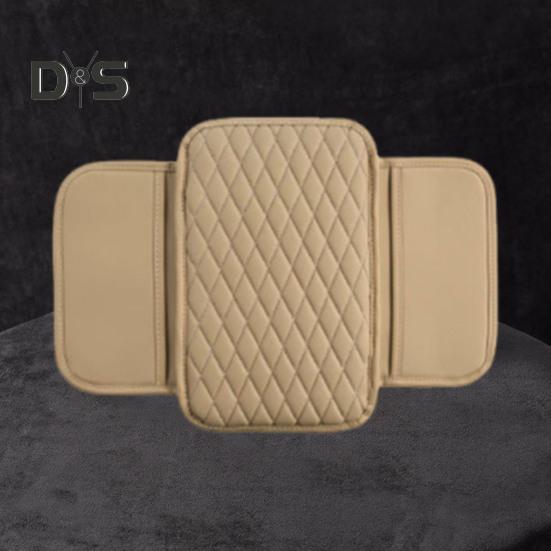 Auto-Armlehnenmatte, Leder-Armlehnenbezug, Kissen mit seitlichen Aufbewahrungstaschen, Auto-Mittelkonsolen-Abdeckung, Auto-Innenausstattung für Auto, LKW, Wohnmobil, SUV