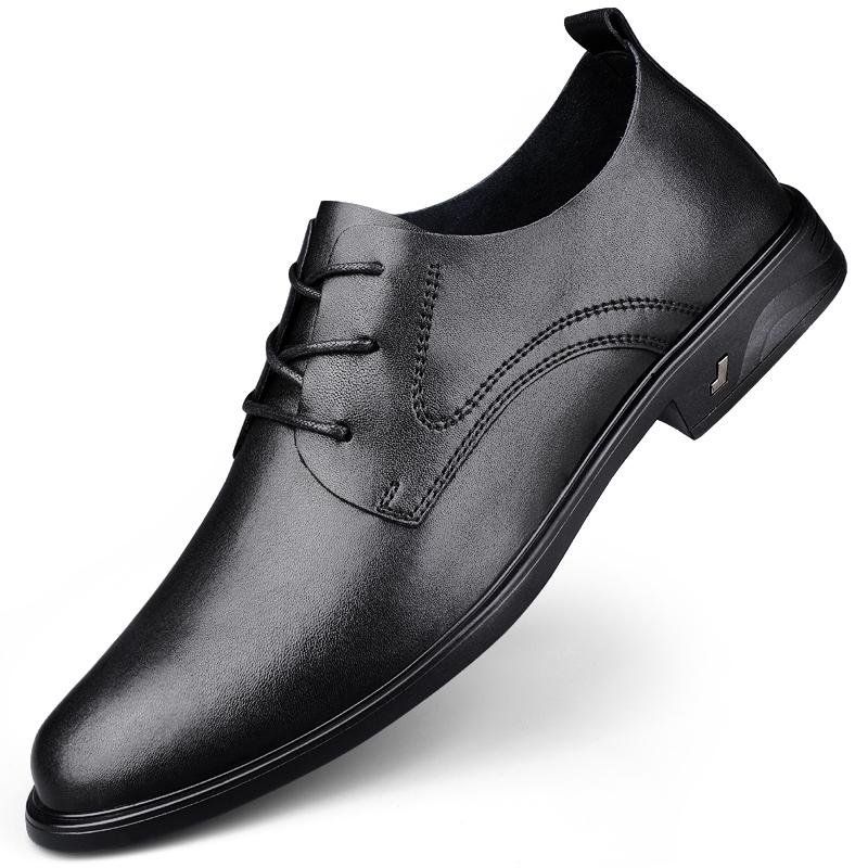 Fashion Luxury Brand Men's Business Formal Shoes Pointed Lace Up Men's Leather Casual Shoes Interview Commuting High-quality Work Shoes