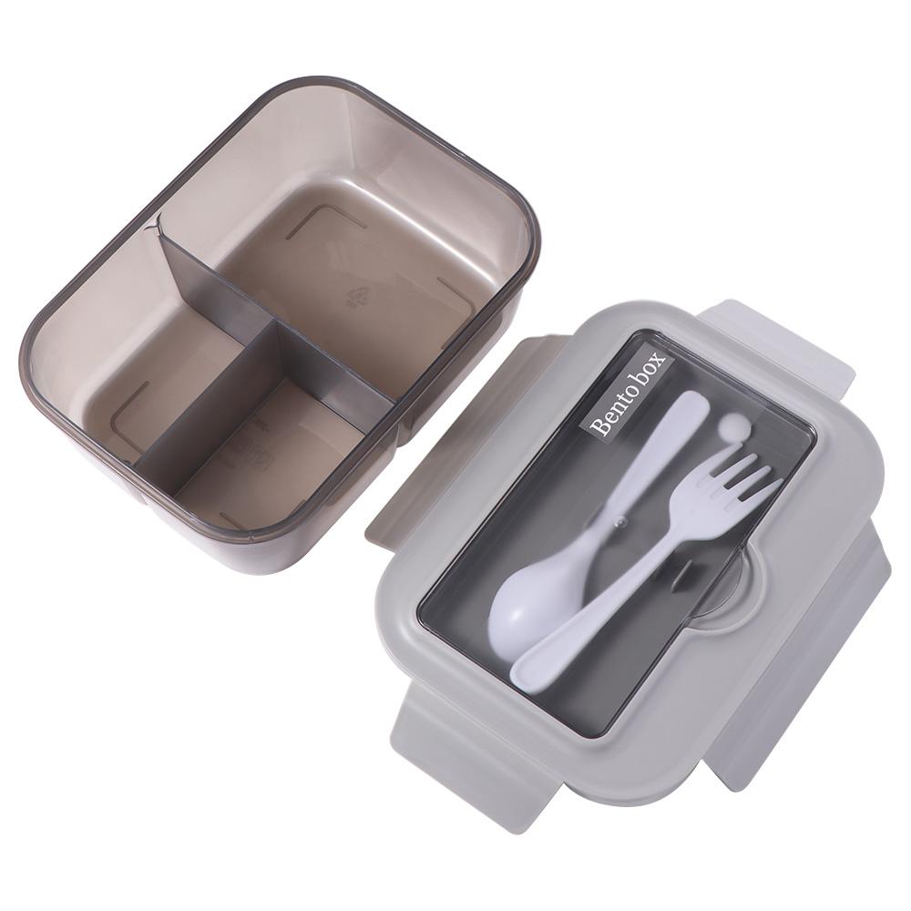 Microwave Heating Lunch Container with Spoon and Fork Food Container Nordic Style Lunch Box  Worker