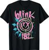 Blink 182 Neon Rock Music Band 100% Cotton T-shirt Mens Tees Top