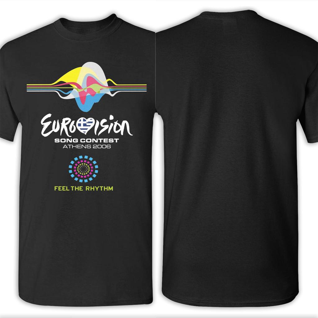 Eurovision Song Contest 2006 T-Shirts für Herren 100% Baumwolle Verrücktes T-Shirt Rundhals T-Shirts Kurzarm Tops Geschenk