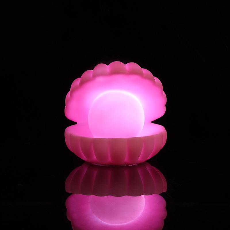 1 Stück Perlmutt Muschel Nachtlicht Schlafzimmer Wohnheim Weiches Licht Augenschutz Umgebungslicht Heiß Kreative Kleine Ornamente für Geschenke an Freunde