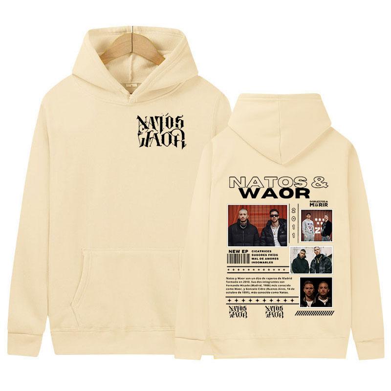 2025 NATOS WAOR Neuer Album-Hoodie Rap Herren Hip Hop Trend Oversized Sweatshirt Unisex Vintage Pullover Kleidung Kapuzen-Streetwear