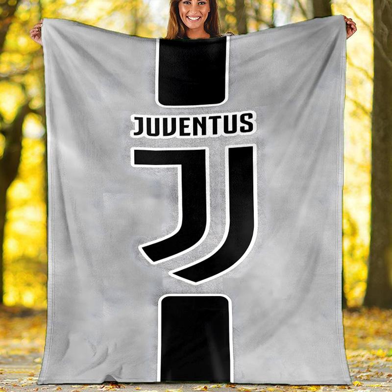 1pc Juventus Theme Blanket - Digital Print, Polyester, Cozy for All Seasons, Perfect for Outdoor, and Travel
