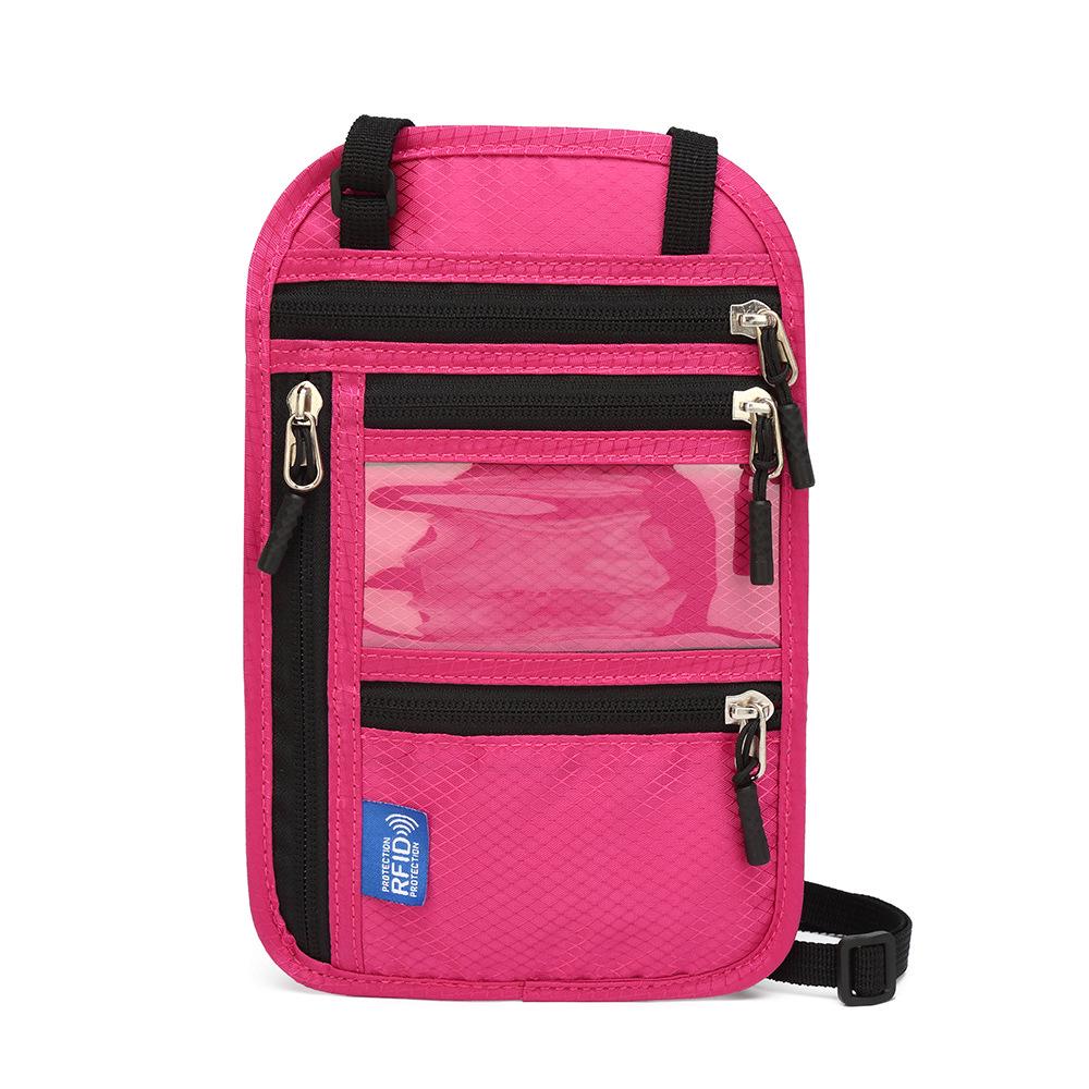 Transgraniczny uchwyt na paszport z RFID na szyję i ochraniacz na dokumenty