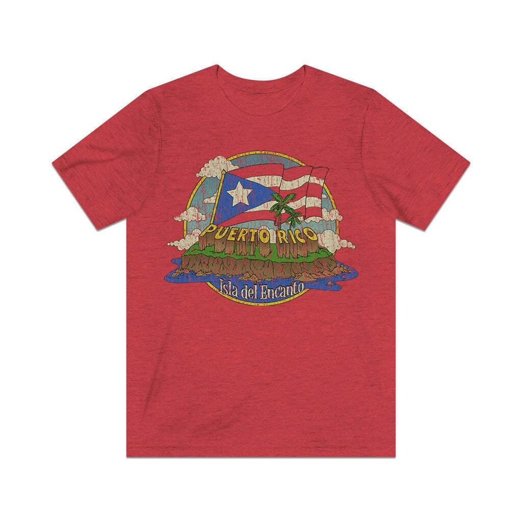 

Puerto Rico Isla del Encanto 1898 Vintage Men s T shirt S