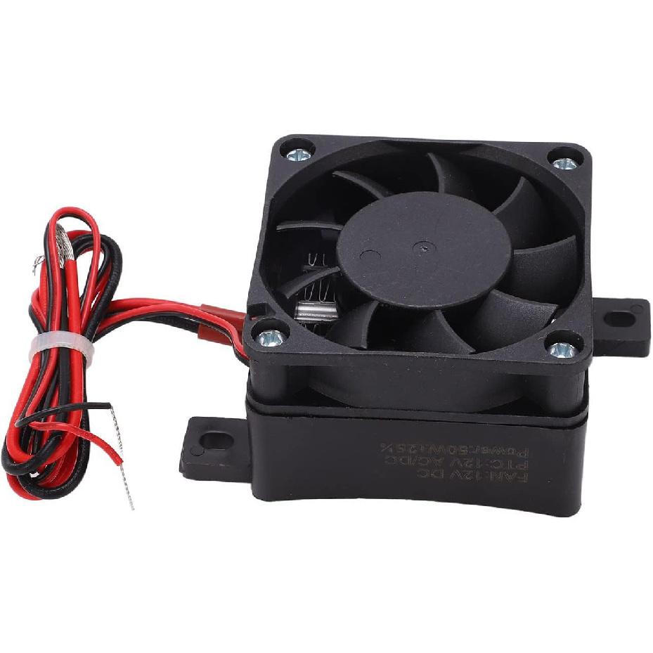 Air Heater, PTC Ceramic Heating DC12V 50W Constant Temp Reinforced Nylon Shell PTC Air Heater Insulation Temperature 2.4 X 2.4 X 1.7in Car Fan Heater