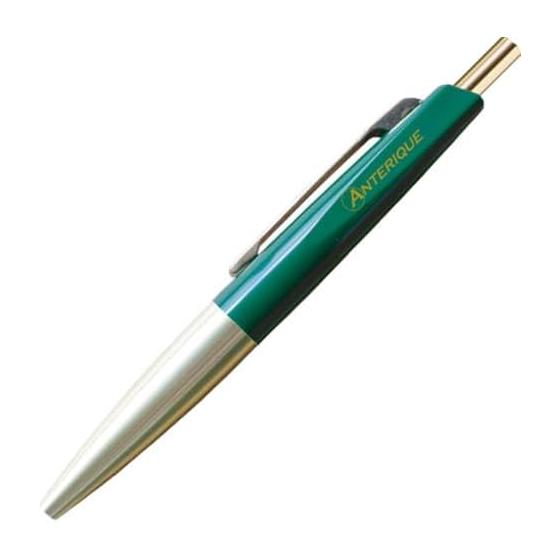 Anterique Oil-Based Ballpoint Pen, 0.5mm, Mini Size, Forest Green (BP20-FG) - Solid Brass, Compact 10cm Length, Comfortable Grip for Men