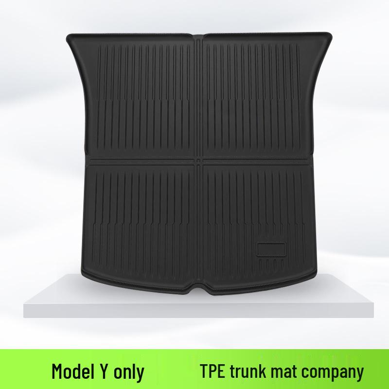 Tesla Model Y TPE Trunk Mat: Waterproof, Wear-Resistant, Easy to Clean Floor Protection