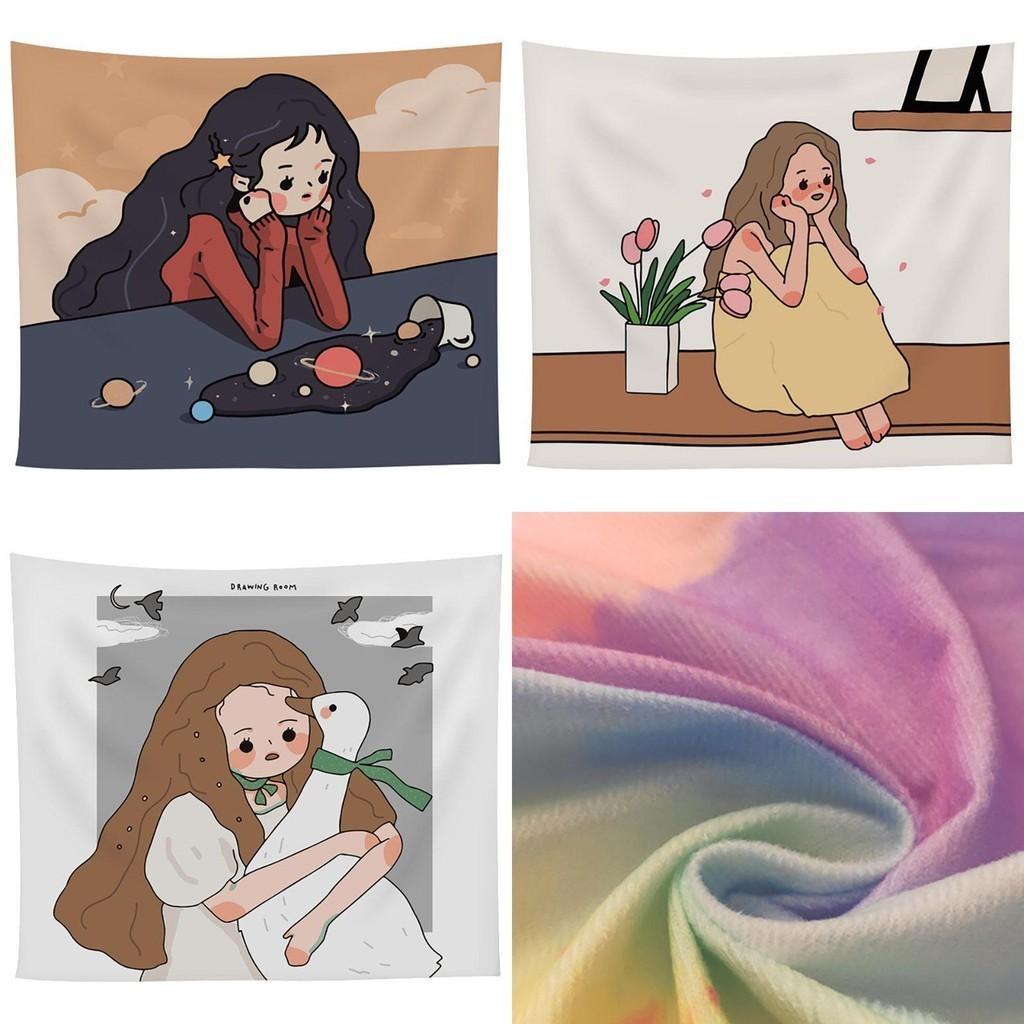 Lovely Cartoon Wall Hanging Tapestry- Hand Washable Skin-friendly Livingroom Decor