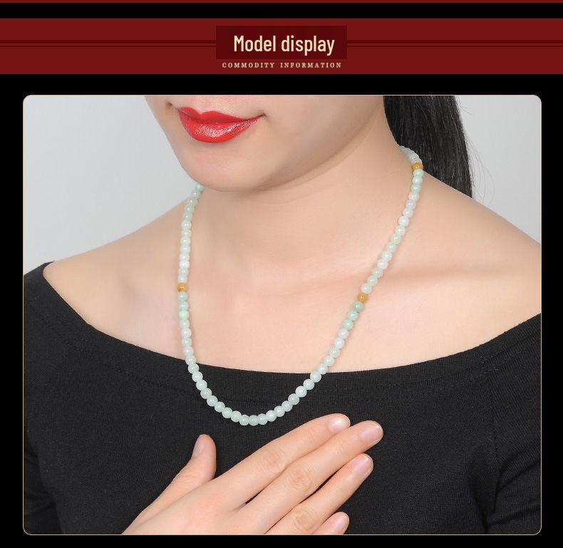 Colier Natural din Mărgele de Jad Clasa A - Cadou Unisex pentru Promovare E-commerce și Live Streaming