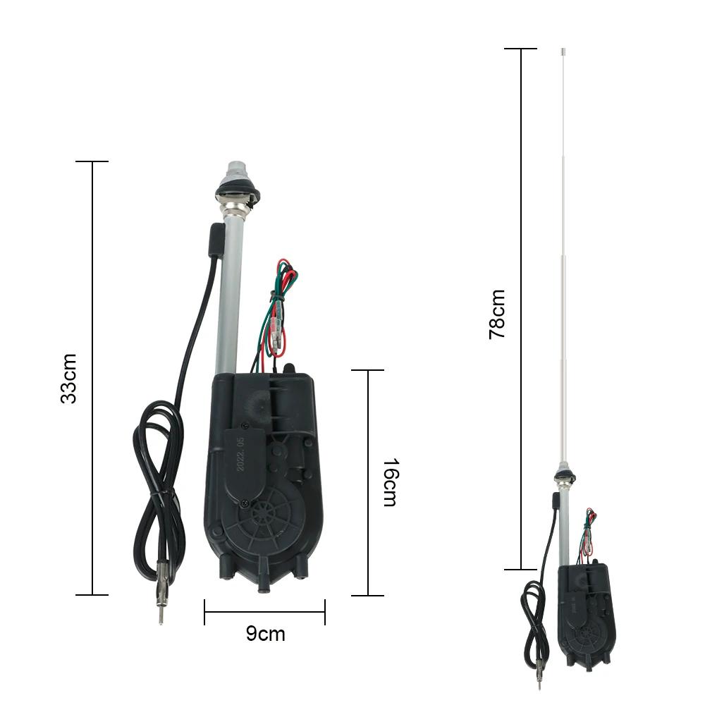 12V AM FM Transmitter Aerials Electric Antenna Automatic Telescopic Exterior Vehicle Accessories For Car Radio Audio Universal