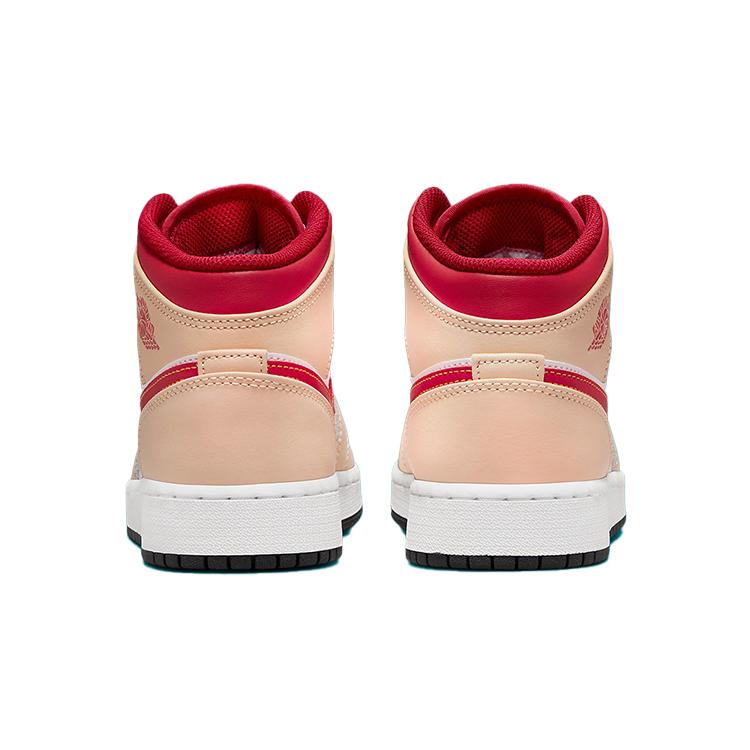 Jordan 1 Mid Light Curry Cardinal GS 554725-201