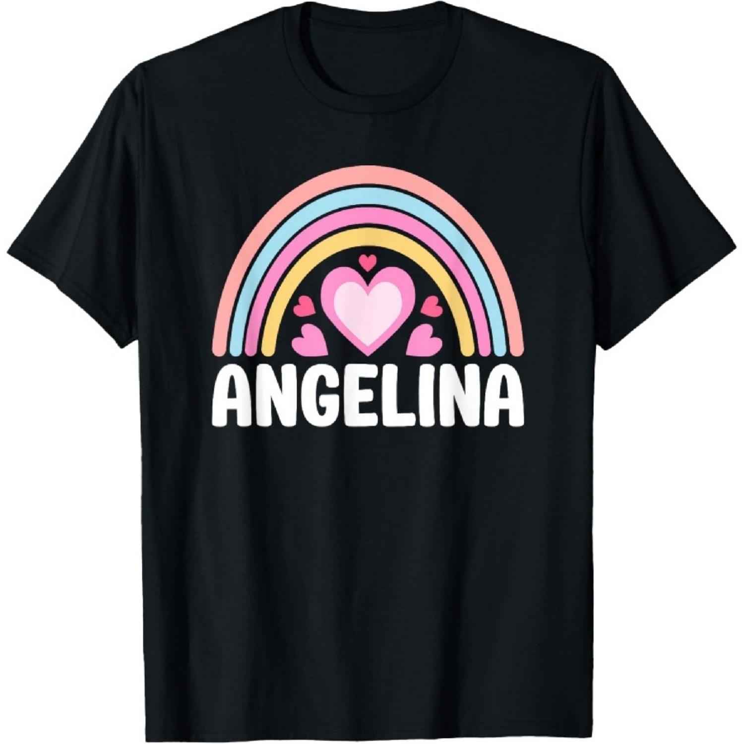 

I Love Angelina Cute Angelina Lover for Men and Women T-Shirt XXXXXL чорний