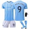 2324 Manchester City Heimfußballtrikot Nr. 9 Harland 10 Glalish 17 De Braunet Fan Version Kurzarm