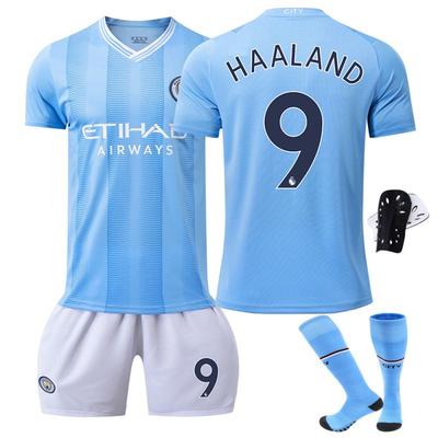 2324 Manchester City's Home Football Uniform No. 9 Harland 10 Glalish 17 De Braunet Fan Version Short Sleeves