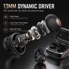 Air Conduction Clip-On Headphones Bluetooth 5.3 Earphones with 36H Playtime LED Display CVC8.0 Calls Touch Control Type-C IPX6