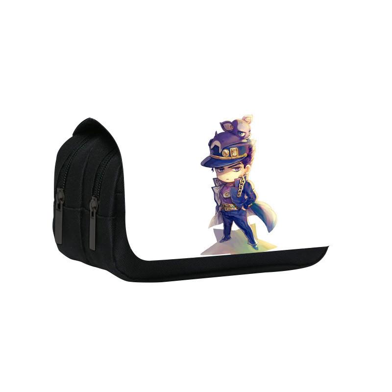 Jojos Bizarre Adventure Print Double Layer Pencil Case With Large Capacity For Study And Office Use