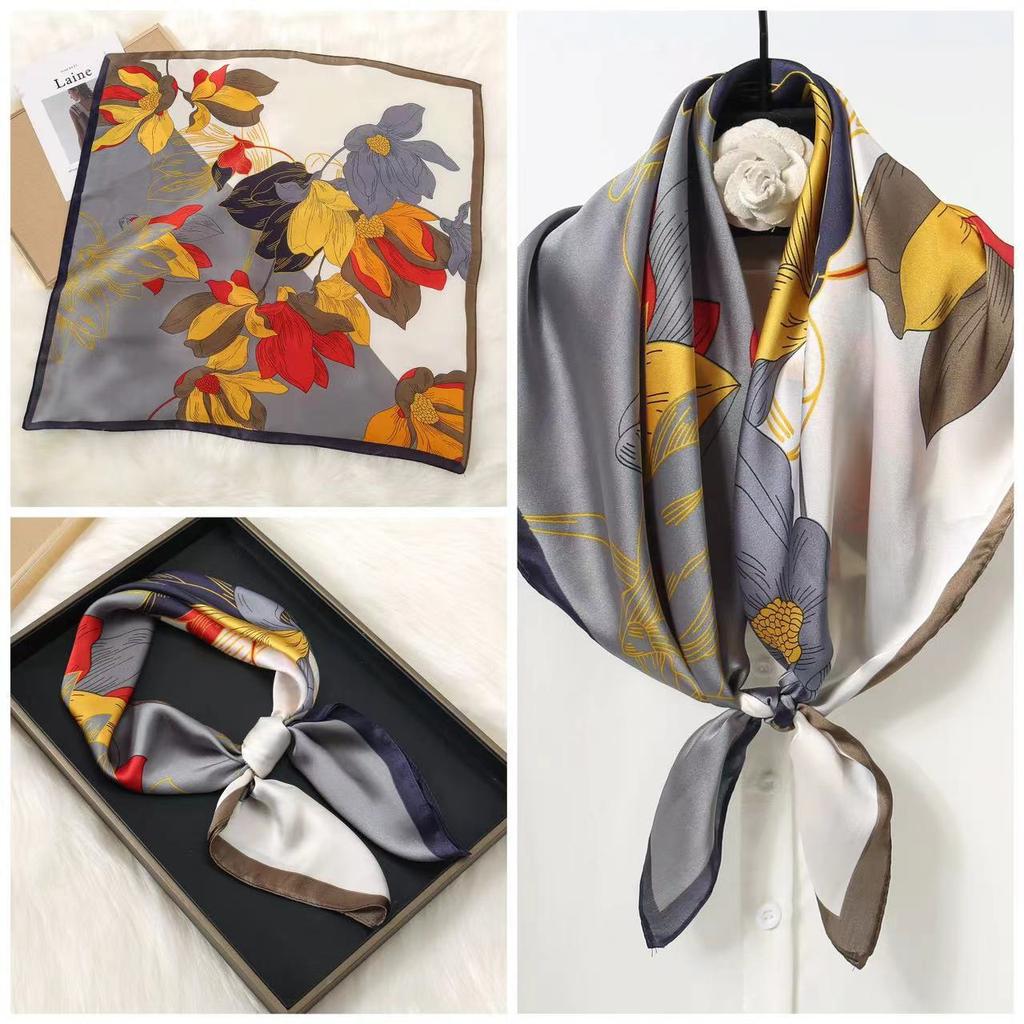 Eleganti Foulard di Seta da Donna Con Centinaia di Camicie, Assistenti di Volo, Decorazione Professionale, Protezione del Collo, Foulard, 70 Foulard Quadrati Piccoli.