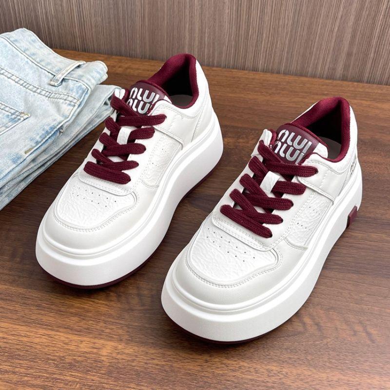 Platforma dámské podzimní nové pohodlné a všestranné sportovní ležérní boty zvyšují výšku dámských bot vysokoškolský styl