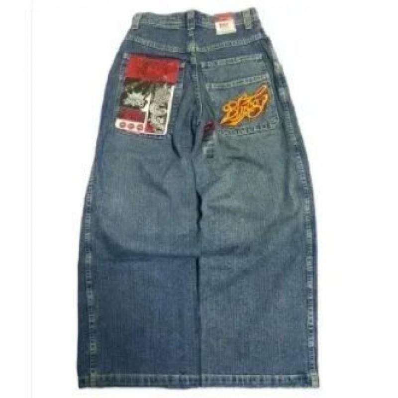 Ανδρικό Τζιν Φαρδύ Ίσιο Εφαρμοστό Casual Streetwear Στυλ Hip Hop Μείγμα Βαμβακιού Μεσαίου Υψώματος