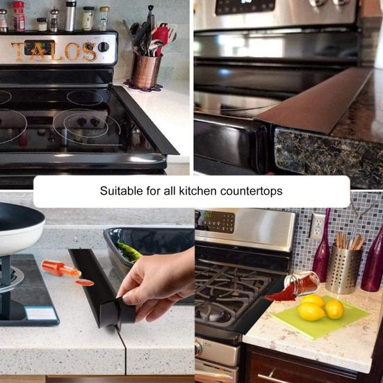 Acoperire pentru contor aragazului Bandă din cauciuc siliconic Covoraș rezistent la căldură Ulei Praf Sigiliu apă Umplutură de bucătărie pentru acasă Restaurant Hotel