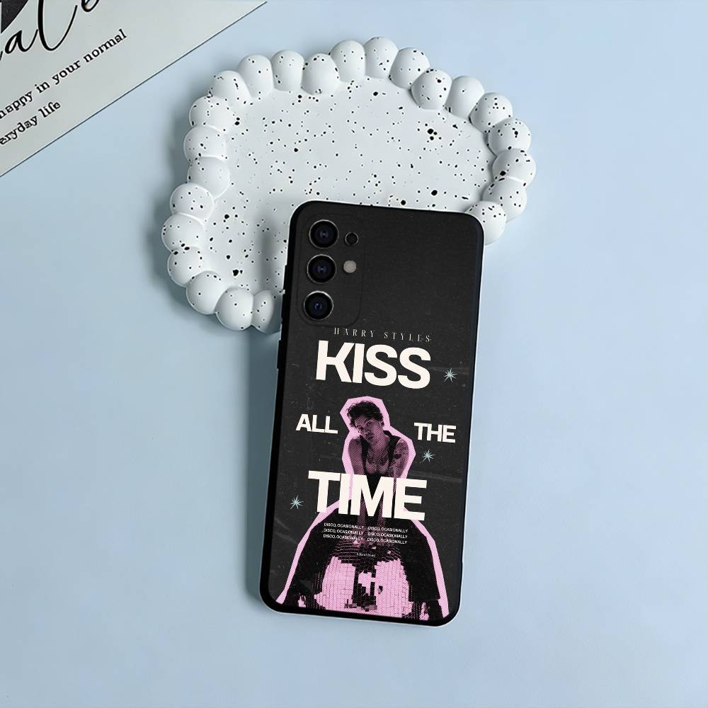 H-Harry Music Styles Black Soft Silicone Phone Case for Samsung S25, S24, S21, S22, S23, S30, Ultra, S20, Plus, FE, Lite
