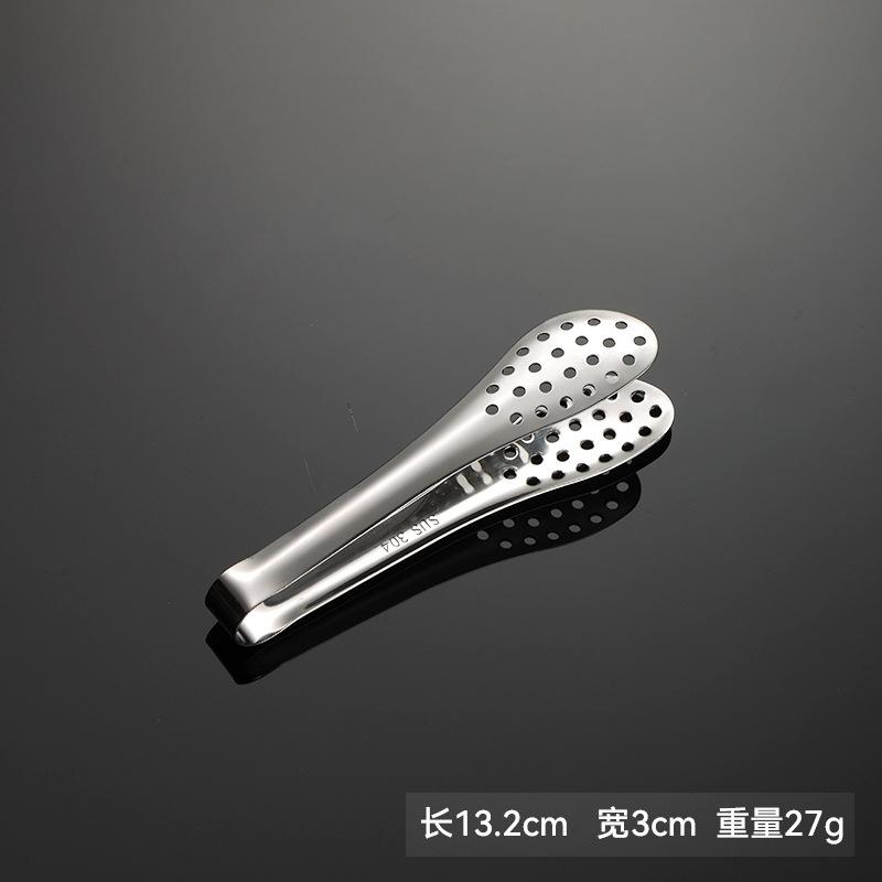 304 Stainless Steel Food Clip Exquisite Clip Multi-Specification Bread Clip Mirror Polished Ice Clip BBQ Buffet