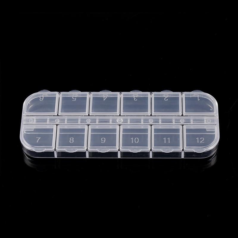 12 Grid Double Row Storage Box Transparent Plastic Storage Box Independent Open Lid Jewelry Pills And Other Display Boxes 1160₽