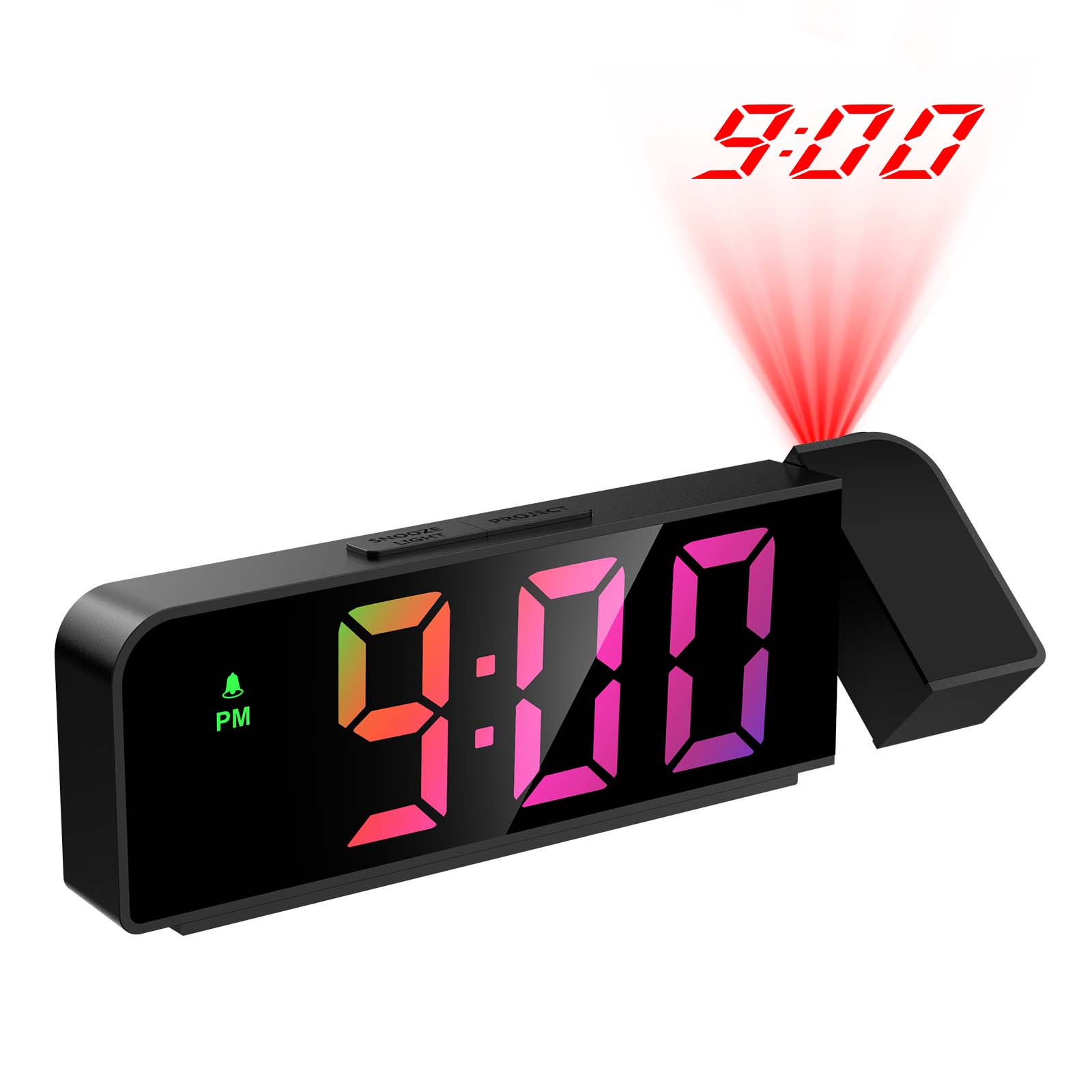 

ORIA Projection Alarm Clock Newest Alarm Clock Bedside LED Digital Clock with Temperature Display Clock for Bedroom Living Room