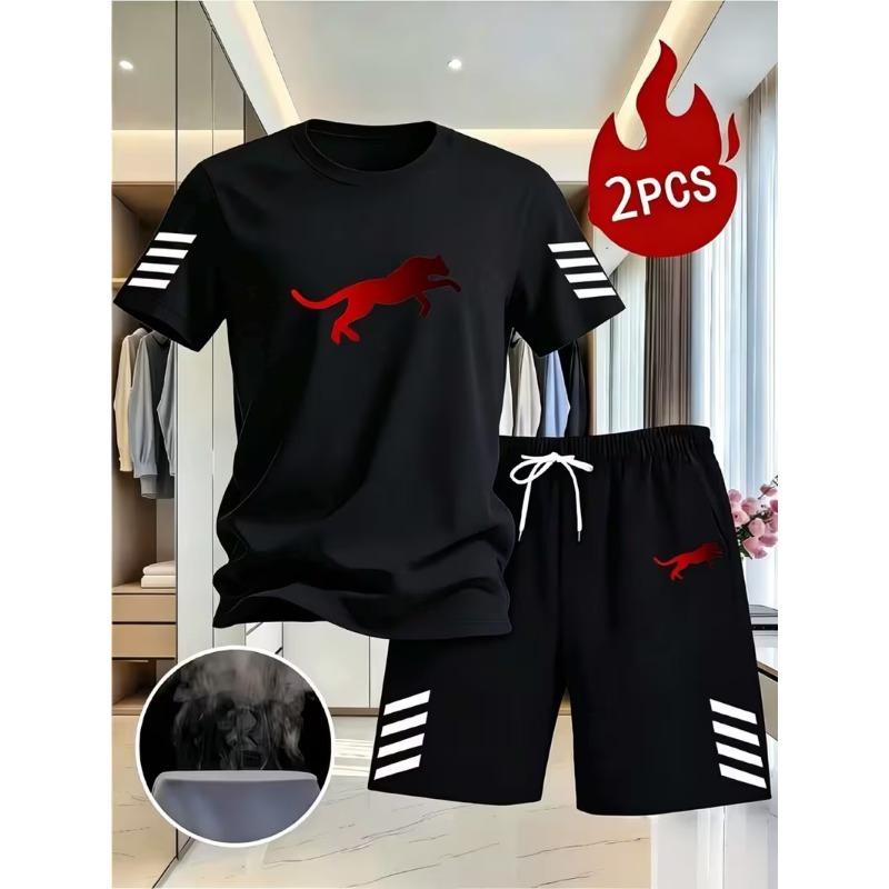 Neue Street Trendy Herren Sommer Atmungsaktiv Sportbekleidung Kurzarm Shorts Leicht Schnelltrocknend Bequem Modisch Sport