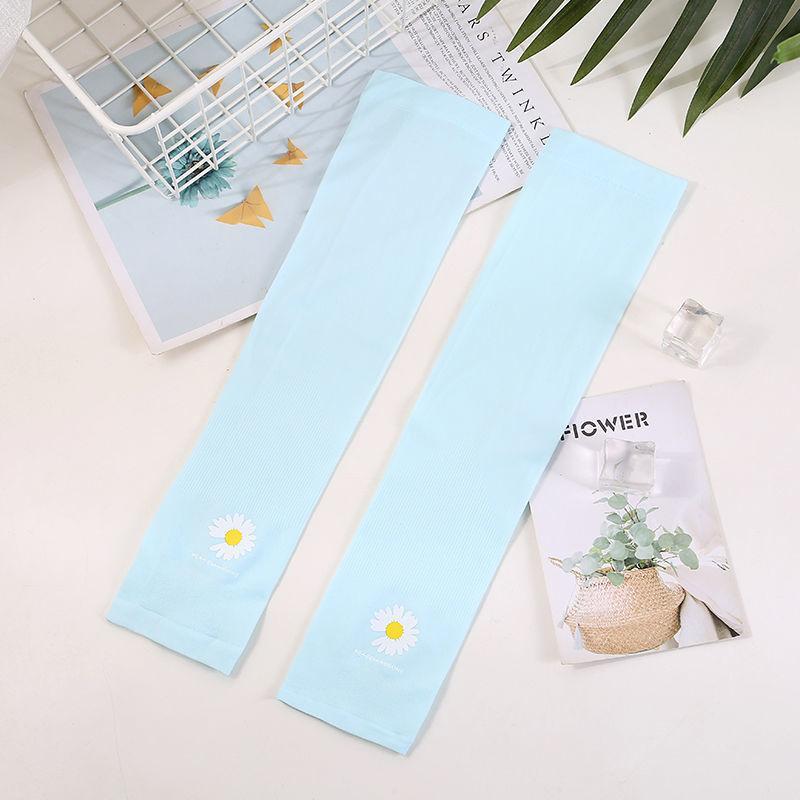 Daisy Sunscreen Ice Sleeve Female Ins Breathable Uv Arm Sleeve Male Ice Silk Sun