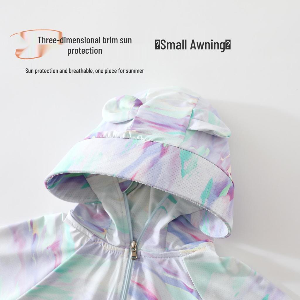 Sommer Kinder Kapuzen-Sonnenschutzjacke: Atmungsaktives, leichtes, stilvolles Oberteil für Babys