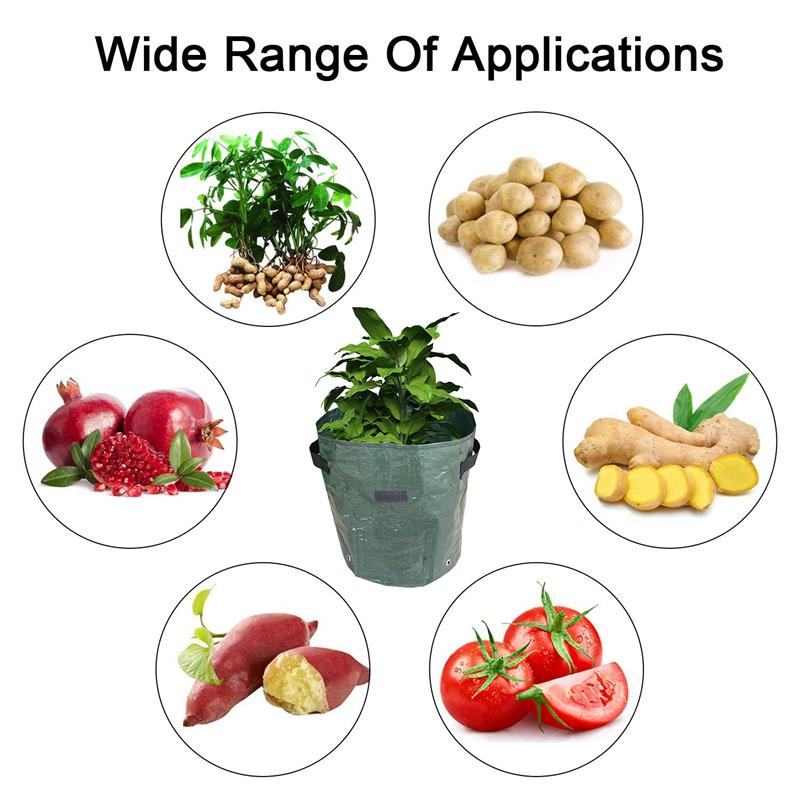 Potato Grow Bag PE Vegetable Grow Bags with Handle Thickened Growing Bag Vegetable Onion Plant Bag Outdoor Garden Pots