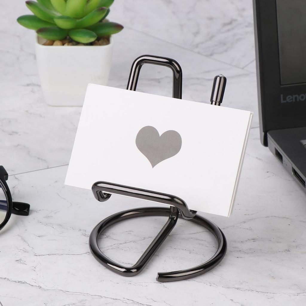 Metal Card Holder Business Card Display Holder Office Desktop Decorative Mobile Phone Stand Easy Desktop Reading Display Stand