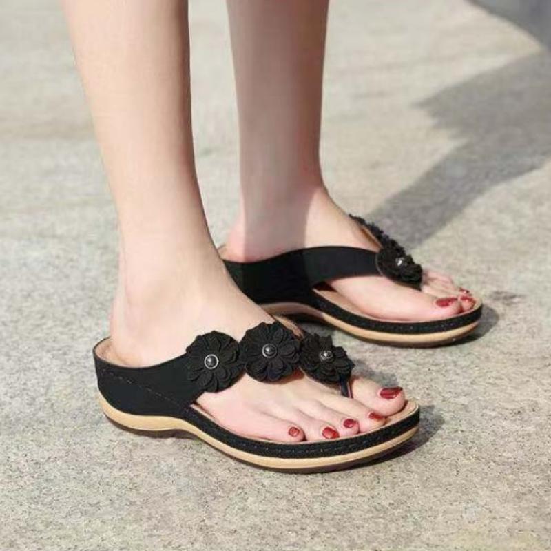 fashion Summer 2024 Shoes Woman Open Toe Bowknot Sandals Slippers Women Beach Flat Slides Slip On Flip Flops Slippers sandals women