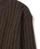 KNITTED [Nitied X Fashion Planet] Cable Round Knit Brown
