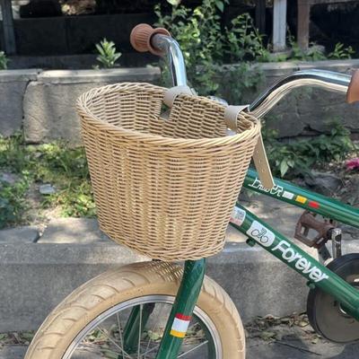 Cesta Frontal para Bicicleta y Bicicleta de Equilibrio Estilo Mimbre Lishi