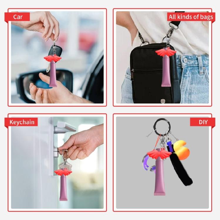 Lip Balm Holder Caps with Keychain Replacement Cover Suitable for Busy Women and Girls Seeking Both Style and Utility
